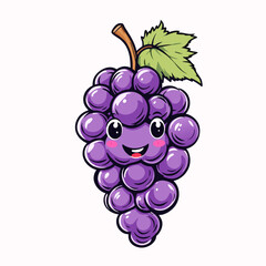 bunch of grapes vector illustration
