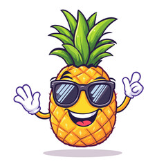 funny pineapple cartoon