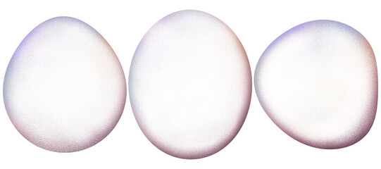 Iridescent Abstract Bubble Effects Gradient Illustrations Set