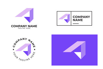 Abstract letter A logo design. Creative and modern letter A logo icon template for business and company