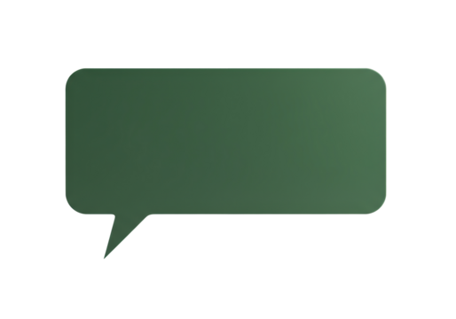 Isolated vector illustration of a green message box, dialogue, speech bubble talk