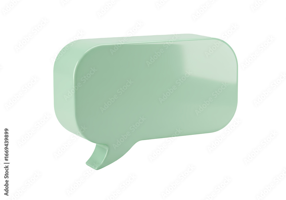 Poster isolated message bubble speech communication symbol concept 3d rendering, design element