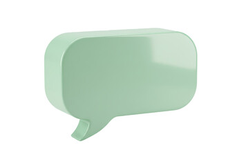 Isolated Message Bubble Speech Communication Symbol Concept 3D Rendering, Design Element