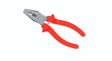Fototapeta premium Handy Red Pliers Tool for Gripping, Cutting, and Repairing in Household and Professional Projects