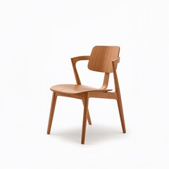 Obraz premium old wooden chair isolated on white background