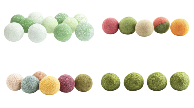 • A set of plant-based laundry balls, isolated on white background in HD 
-# Create, explore, and organize on [midjourney.com](<https
