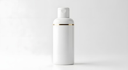 White Cosmetic Bottle Mockup Clean Product Packaging Template