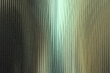 Fototapeta premium A textured metallic surface with vertical grooves and a gradient of cool blue to warm gold tones, creating a sense of depth and abstract beauty