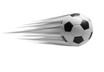 Isolated soccer ball in motion with blur effect, professional sport equipment © Mia