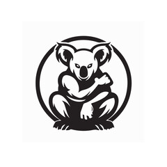 Strong Koala Showing Arm Muscles Vector Illustration on white background