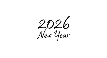 Celebrate 2026 New Year with elegant typography, perfect for festive greetings, holiday promotions, and corporate branding campaigns, conveying fresh starts and future visions
