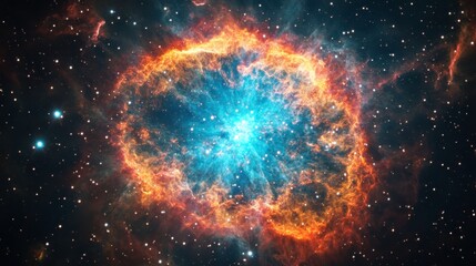 Obraz premium Stunning Cosmic Nebula with Bright Colors and Star Formation Elements
