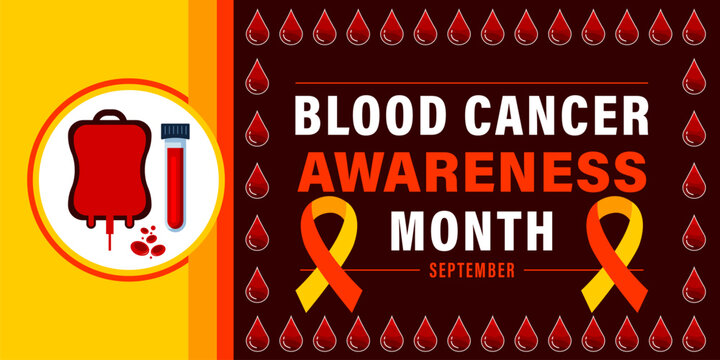 Blood cancer awareness month is observed every year in September. Banner, poster, Brochure Template