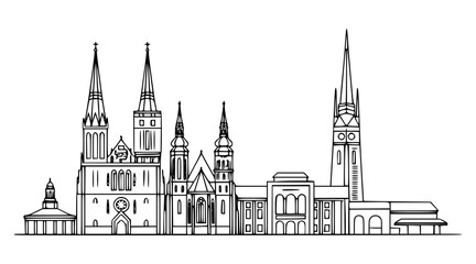 Naklejka premium Zagreb, Croatia