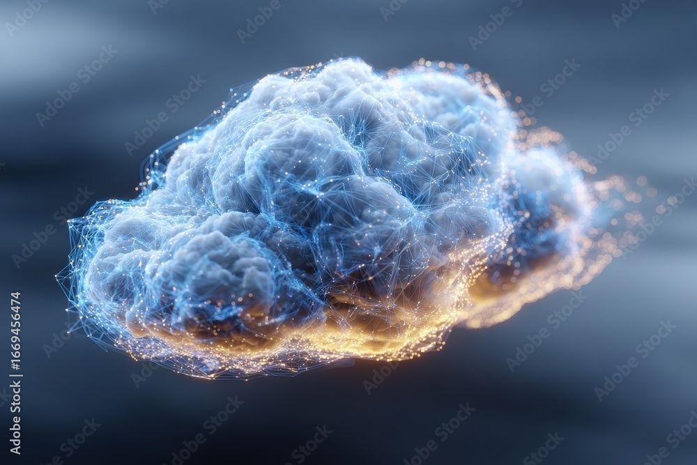 Aufkleber dynamic cloud formation showcases the future of digital innovation and connectivity in cloud computi