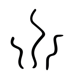 Hand drawn steam and smoke Steam swirls doodle Heat waves or aroma from cooking food and hot coffee, gas and fumes Single element for print, web, design, decor