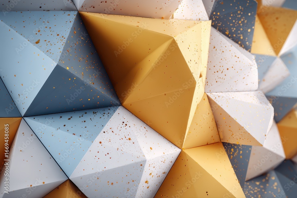 Aufkleber geometric patterns create an intricate and colorful display with three-dimensional shapes and a blen