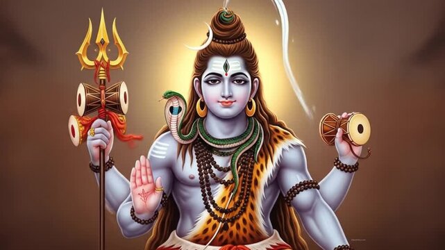 Lord Shiva: Digital Painting of the Hindu God