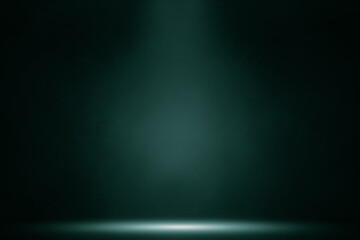 Dramatic blue spotlight illuminates smoky background on empty stage.