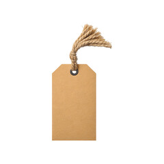 A craft paper tag adorned with twine for labeling or gifting purposes
