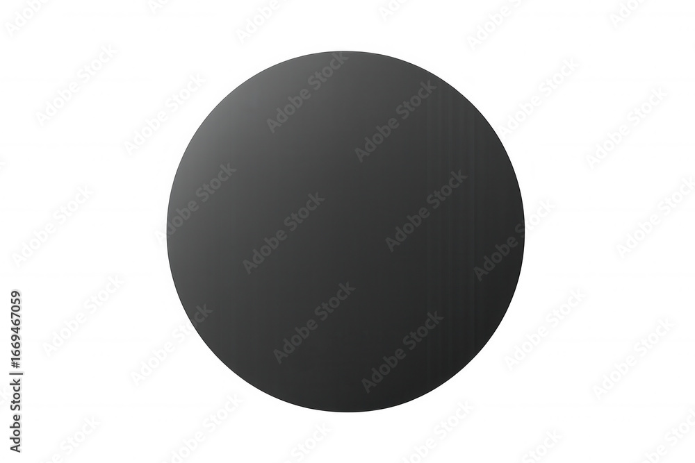 Poster gradient-filled black circle emerging on transparent backdrop, generating enigmatic visual tension