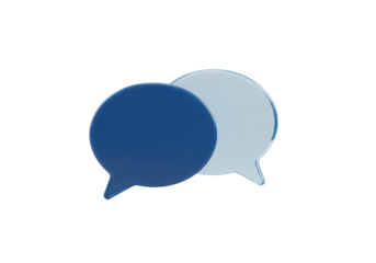 Isolated chat bubbles overlapping, talking and speaking, modern communication concept