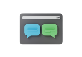 Isolated communication box window, messages, chat bubble, dialog, interface icon