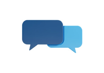 Isolated Chat Bubbles: Two speech bubbles in different shades of blue side by side