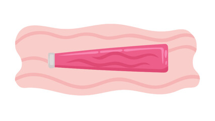 Beautiful pink lip gloss tube for radiant lips, perfect for beauty product promotions, makeup tutorials, or cosmetic brand assets, offering a modern and stylish touch
