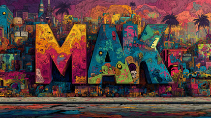 Fototapeta premium Maximalist Streetwear Jungle Poster