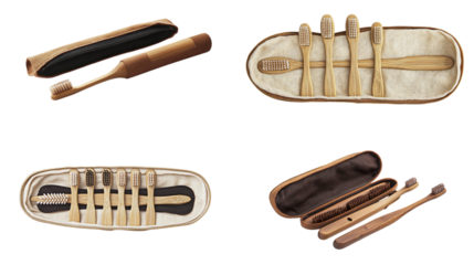 • A sustainable bamboo toothbrush set with a travel case, isolated on white background in HD 
-# Create, explore, and organize on [midjourney.com](<https