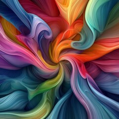 Fototapeta premium Amazing 3D image with a colorful, abstract design. 