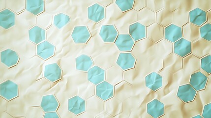 Blue mosaic abstract geometric background with hexagon pattern design