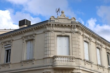 Obraz premium Bâtiment typique, vue de l'extérieur, ville d'Arcachon, département de la Gironde, France