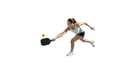 young woman jumping in joy