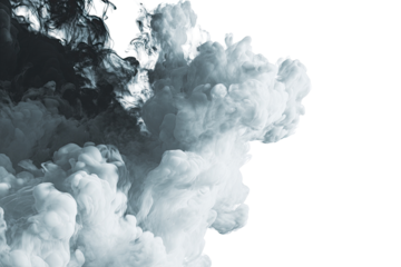 Abstract ink clouds in grayscale