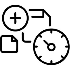 Time table icon, watch clock icon