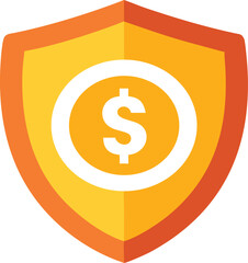 vector shield logo with dollar Sign vector illustration security data protection with modern colorful design concept for business digital and technology