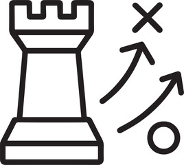 vector icon of Cheese Rook Shape on White background Adobe Illustrator Artwork.