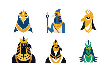 Horus God of the Sky Noble Falcon Face