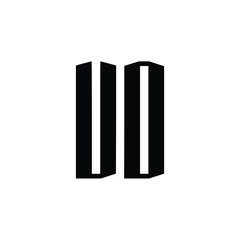 UD monogram logo design letter text name symbol monochrome logotype alphabet character simple logo