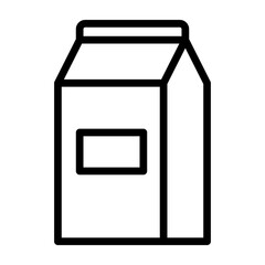 Milk Carton Vector Line Icon Design