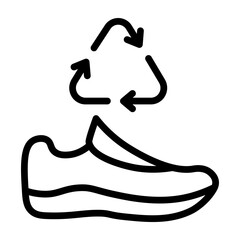 Shoes Disposal Vector Line Icon Design