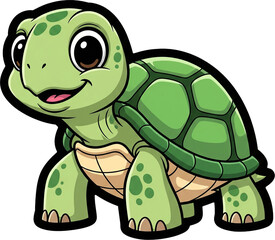 Obraz premium Cute turtle character