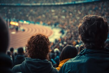 Spectators gather in excitement for a thrilling event at the 2024 Paris Olympic Games under a vibrant atmosphere