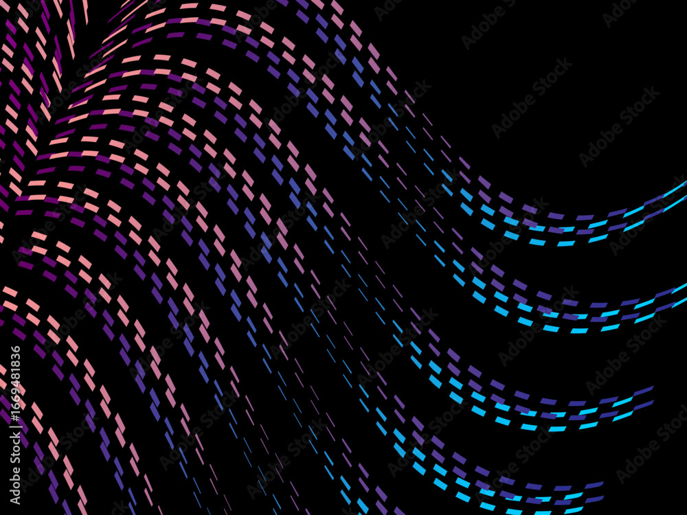 Poster dark themed abstract vector background featuring a dynamic flowing abstract wave pattern consisting 
