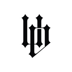 UD monogram logo design letter text name symbol monochrome logotype alphabet character simple logo