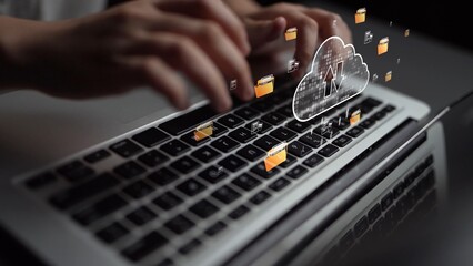 Cloud computing, cloud strategy, and cloud technology transforming digital infrastructure with scalable services, secure data storage, and cloud-based digital business solutions. Muxer