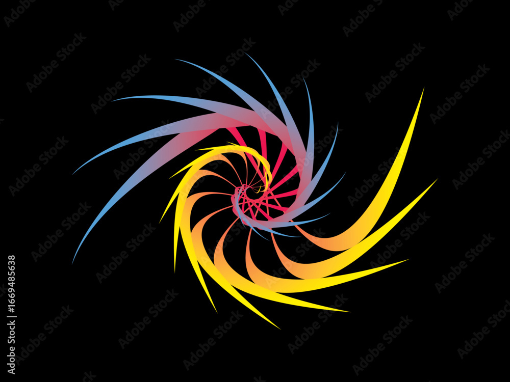 Aufkleber dark themed abstract vector background featuring a dynamic flowing abstract wave pattern consisting 