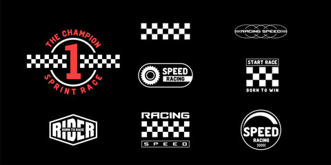 set of racing logos